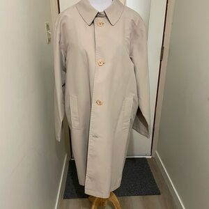 Classic Beige Trench Coat with Button Front